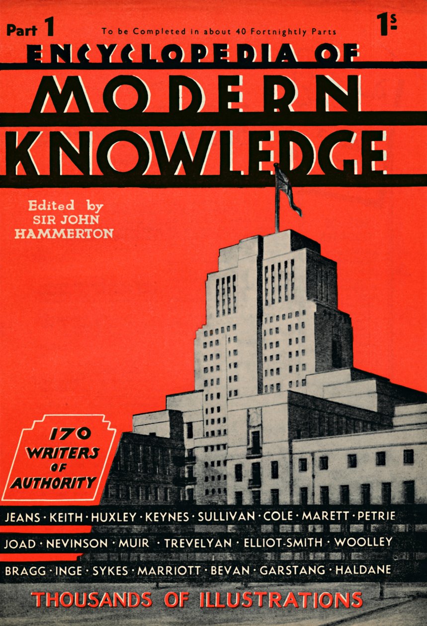 Enzyklopädie des modernen Wissens Teil 1 Werbung, 1935 von Unbekannt