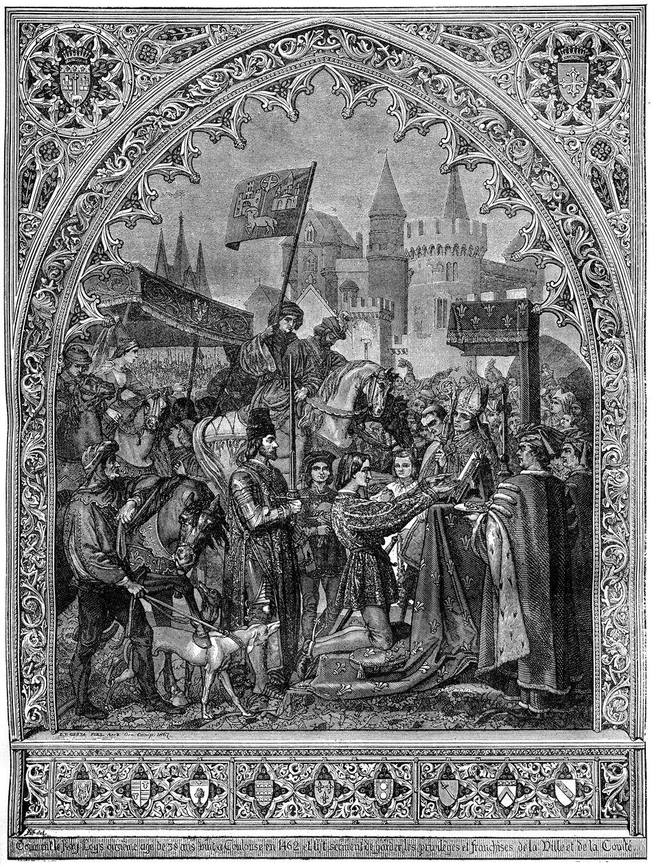 Einzug von Ludwig XI. von Frankreich in Troyes, 1462 von Unbekannt