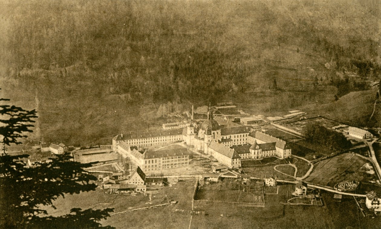 Kloster Ettal von der Nordseite, Bayern, Deutschland von Unbekannt
