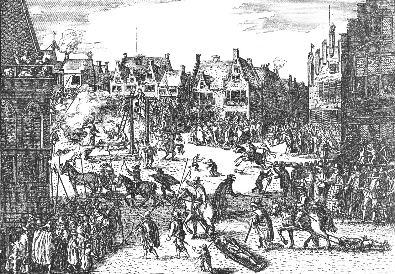 Hinrichtung der Verschwörer des Pulververschwörung 1606 von Unbekannt