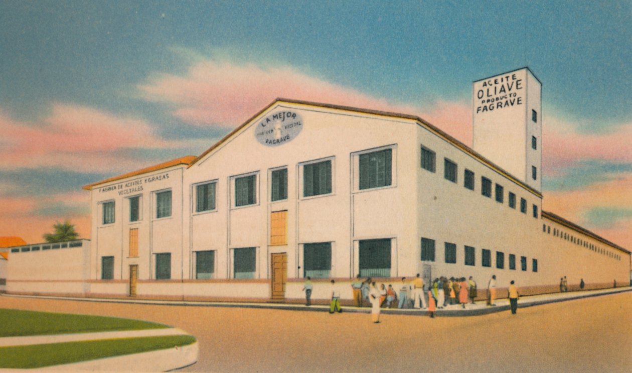 Fagrave Pflanzenfett- und Öl-Fabrik, Barranquilla, 1940er Jahre von Unbekannt