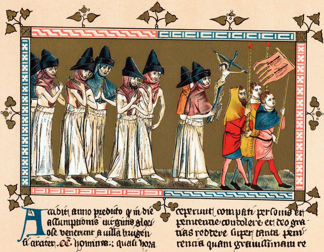 Geißler in der niederländischen Stadt Tournai Doornik, 1349 von Unbekannt