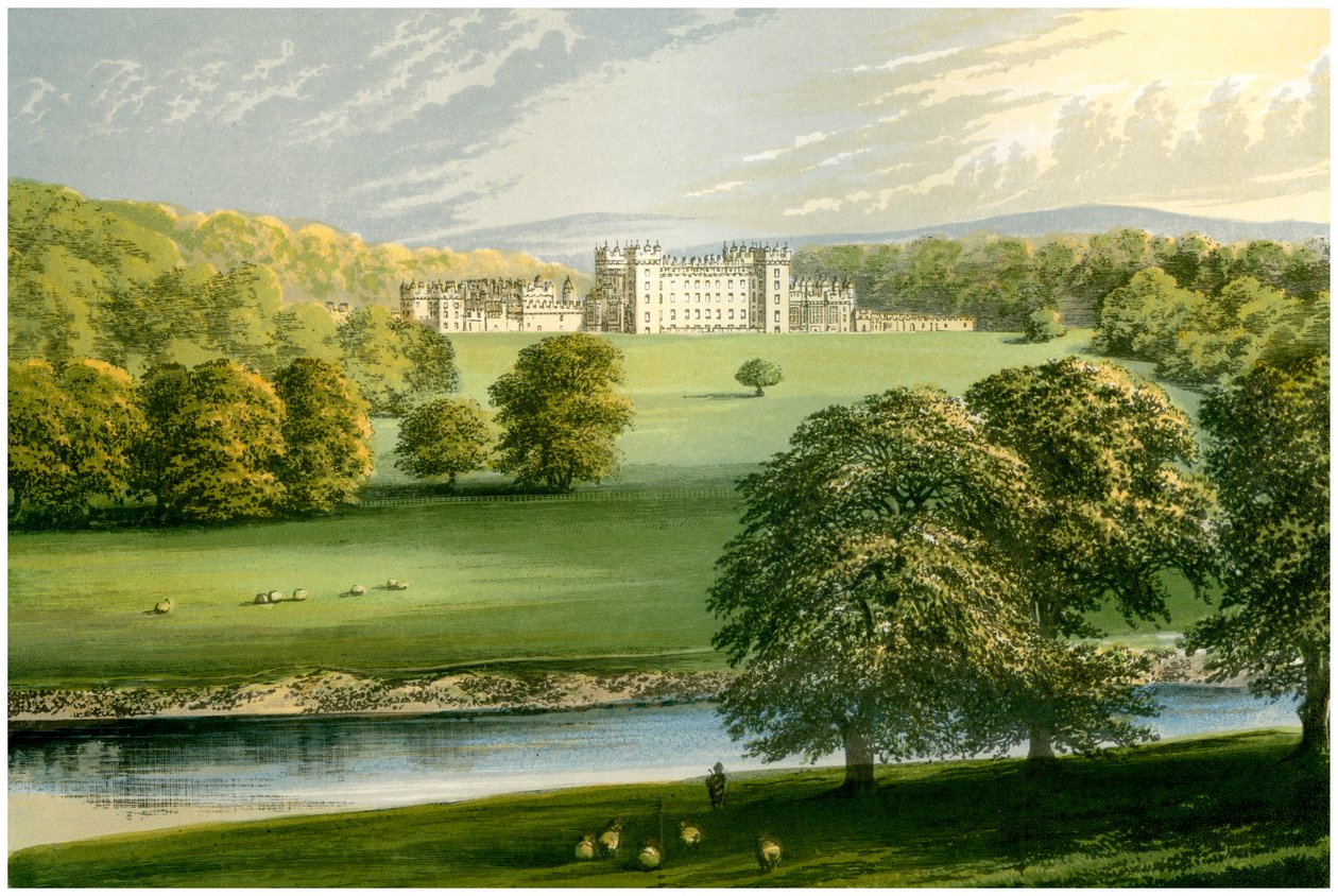 Floors Castle, Roxburghshire, Schottland, Herzog von Roxburghe, ca. 1880 von Unbekannt