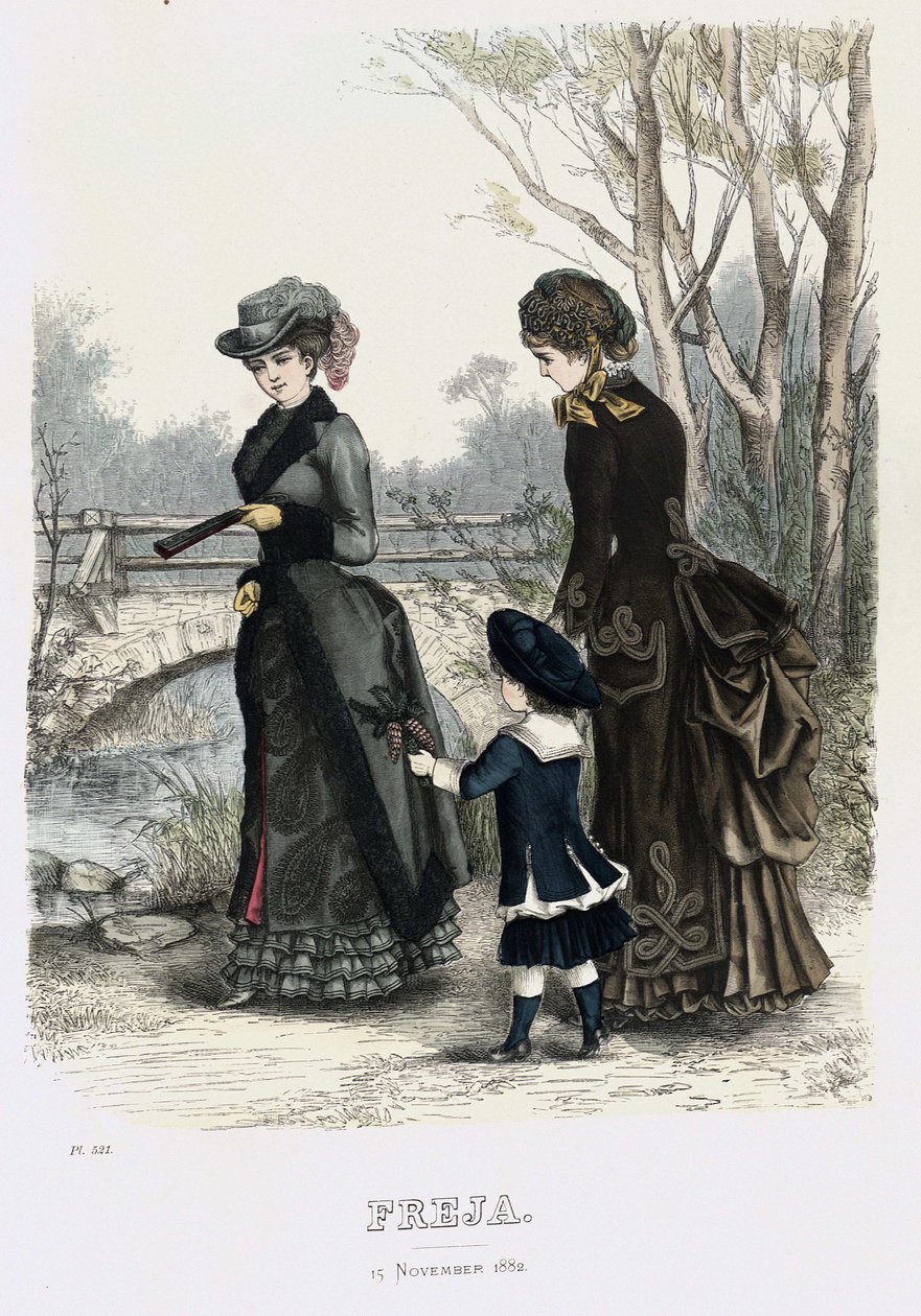 Freja illustrierte skandinavische Modezeitung 1882, Illustration Nr. 21 von Unbekannt