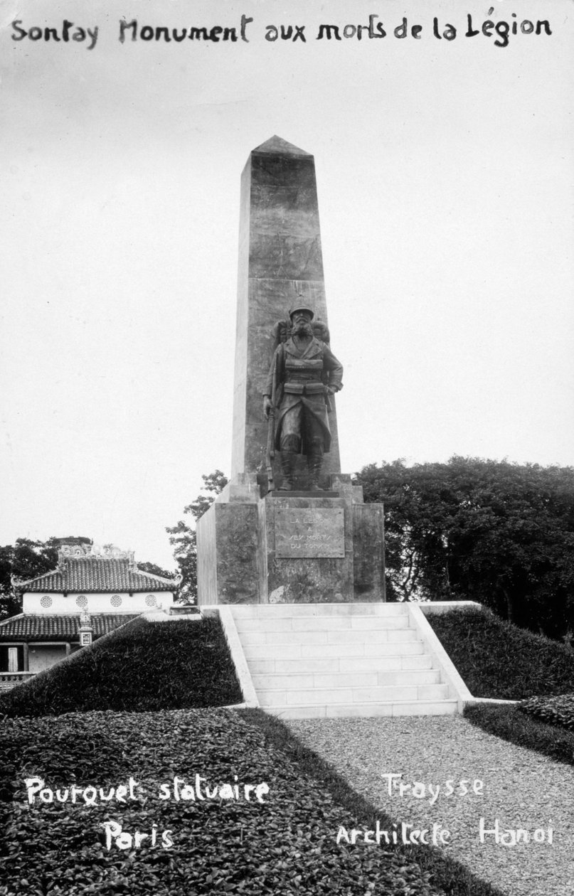 Denkmal der französischen Fremdenlegion, Sontay, Vietnam, 20. Jahrhundert von Unbekannt