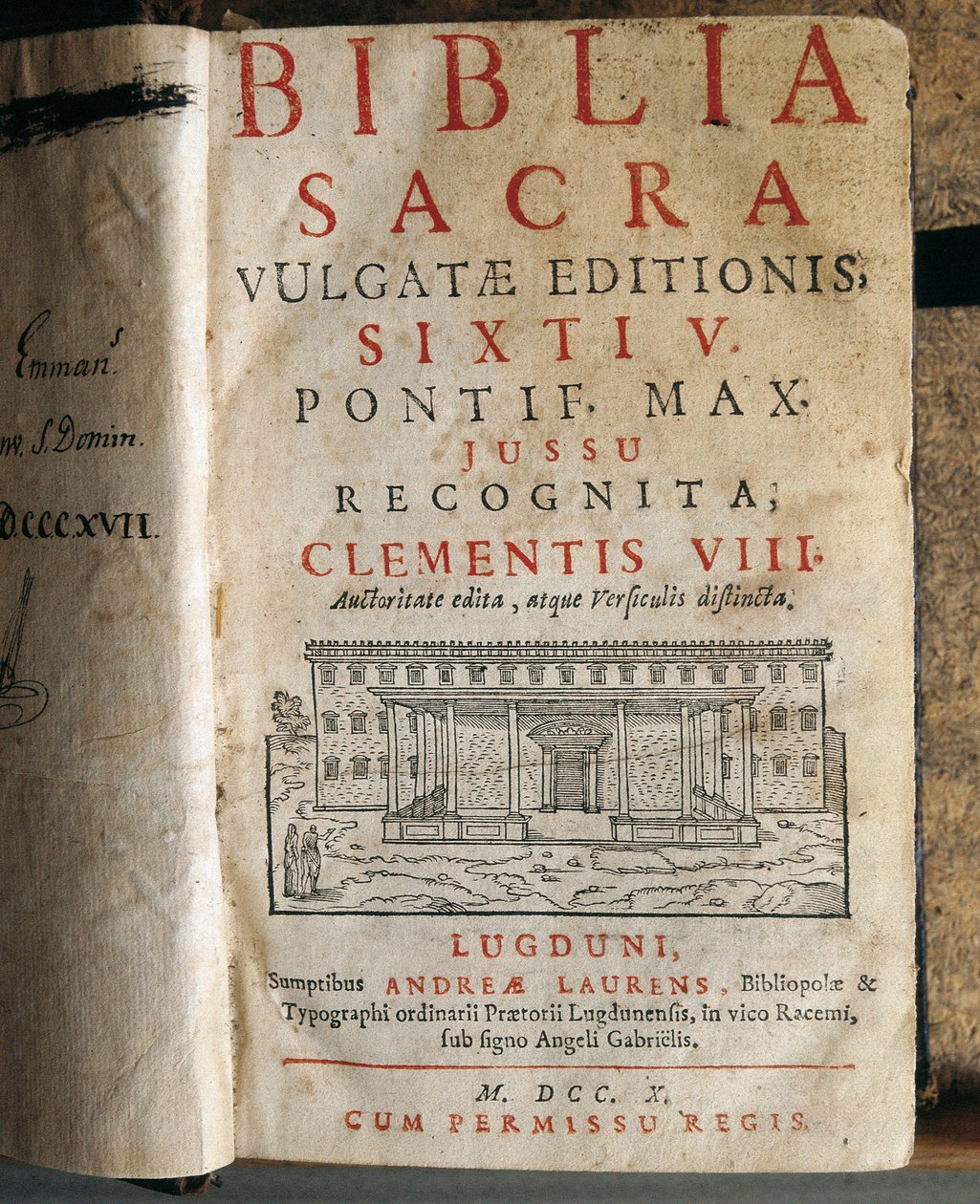 Frontispiz der Heiligen Bibel von Sixtus V (1520-1590) von Unbekannt