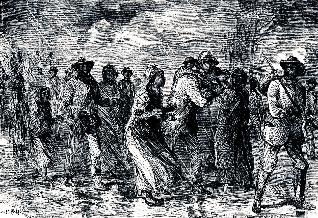 Flüchtige Sklaven fliehen von Maryland nach Delaware über die Underground Railroad, 1850-1851 von Unbekannt