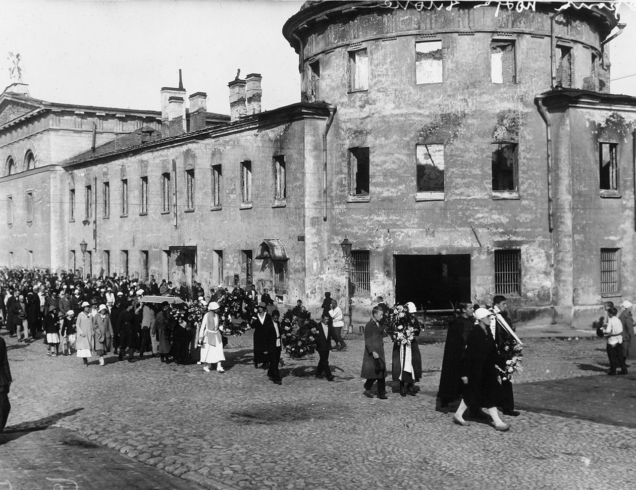 Trauerzug des Dichters Alexander Blok, Petrograd, Russland, 10. August 1921 von Unbekannt