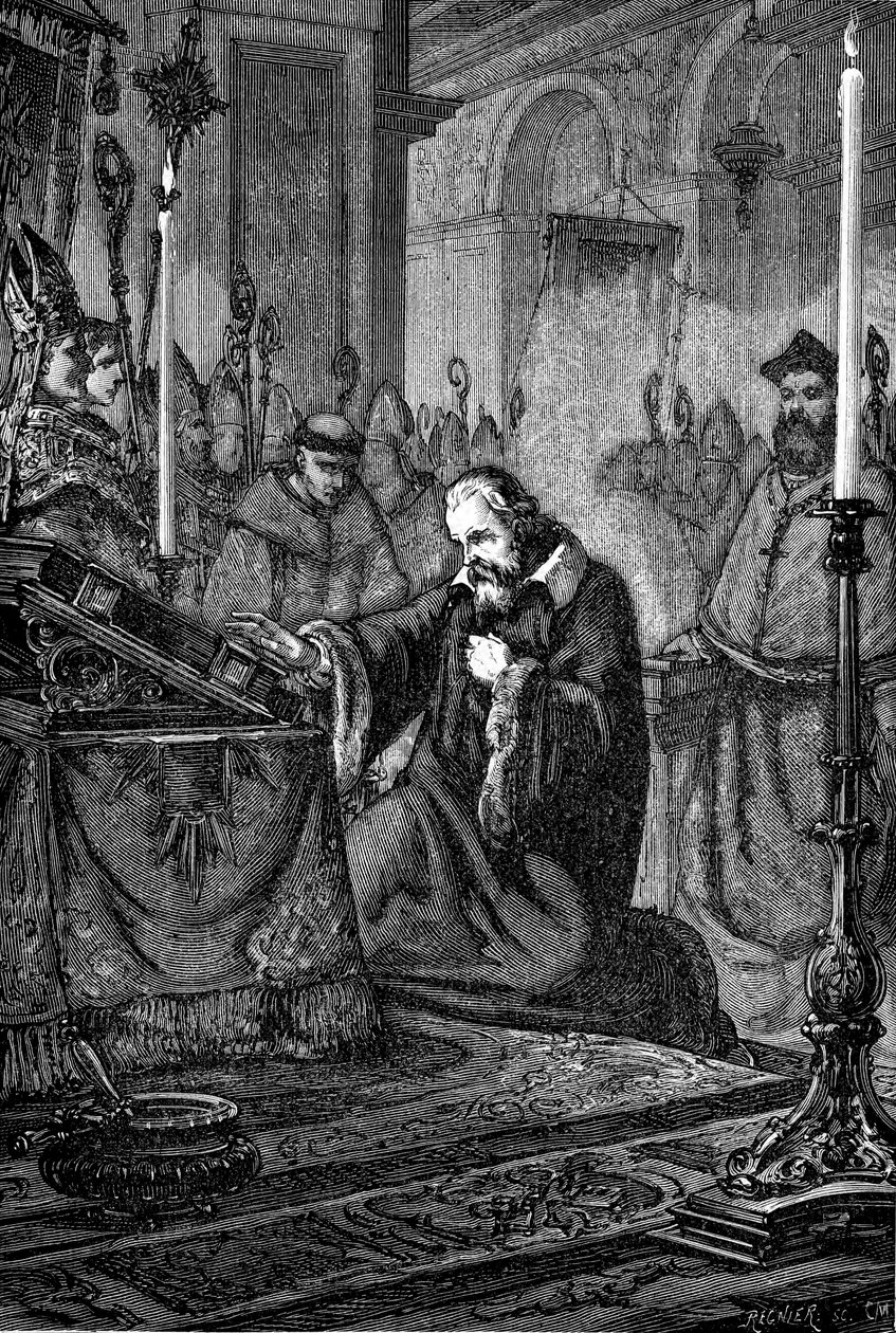 Galileo Galilei, italienischer Astronom und Mathematiker widerruft, 1633 1880 von Unbekannt