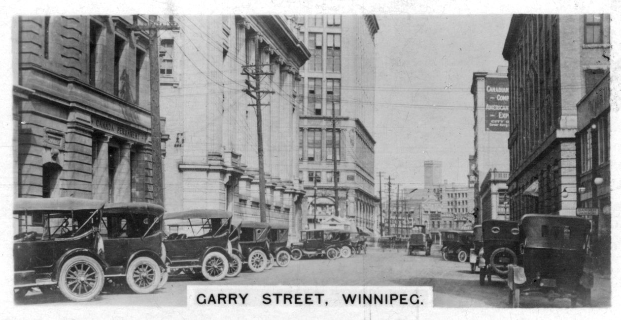 Garry Street, Winnipeg, Manitoba, Kanada, um 1920 von Unbekannt