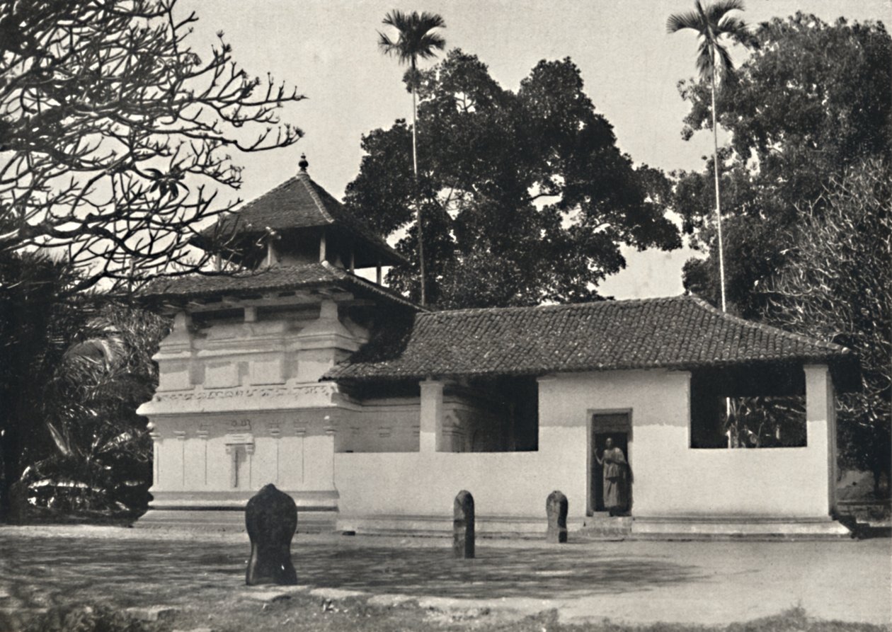 Gedige Vihara, Kandy Beispiel eines buddhistischen Tempels im Stil eines Hinduheiligtums, Dewale von Unbekannt