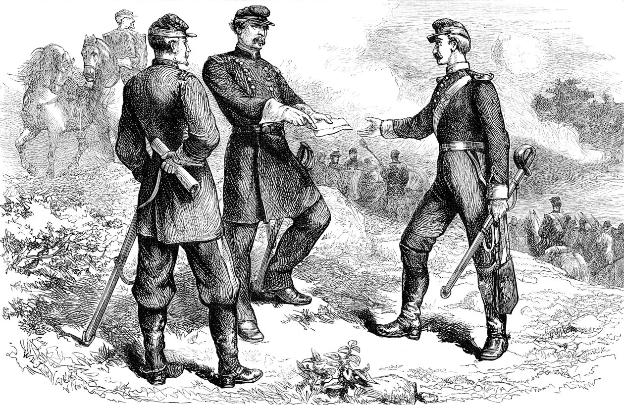 General McClellan in der Schlacht von Antietam, Amerikanischer Bürgerkrieg, 1862 ca. 1880 von Unbekannt