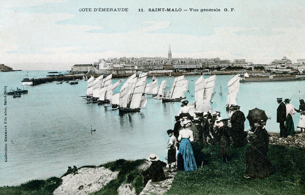 Gesamtansicht von Saint Malo, Bretagne, Frankreich von Unbekannt