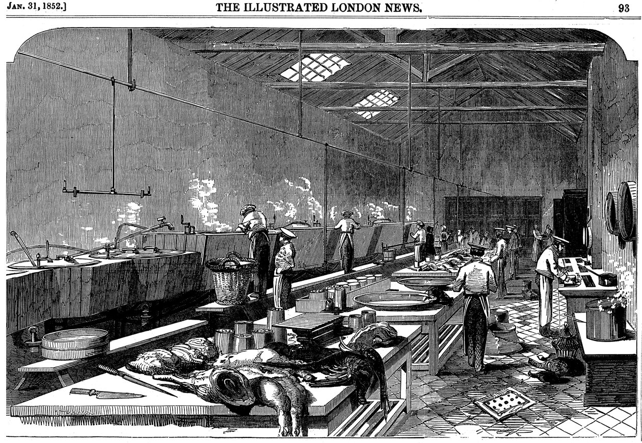 Gesamtansicht der Küche bei Richie & McCalls Cannery, Houndsditch, London, 1852 von Unbekannt