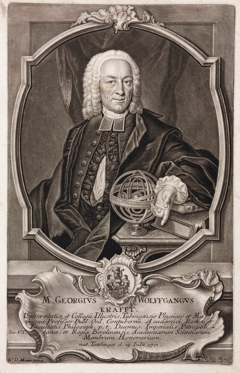 Georg Wolfgang Krafft, deutscher Mathematiker von Unbekannt