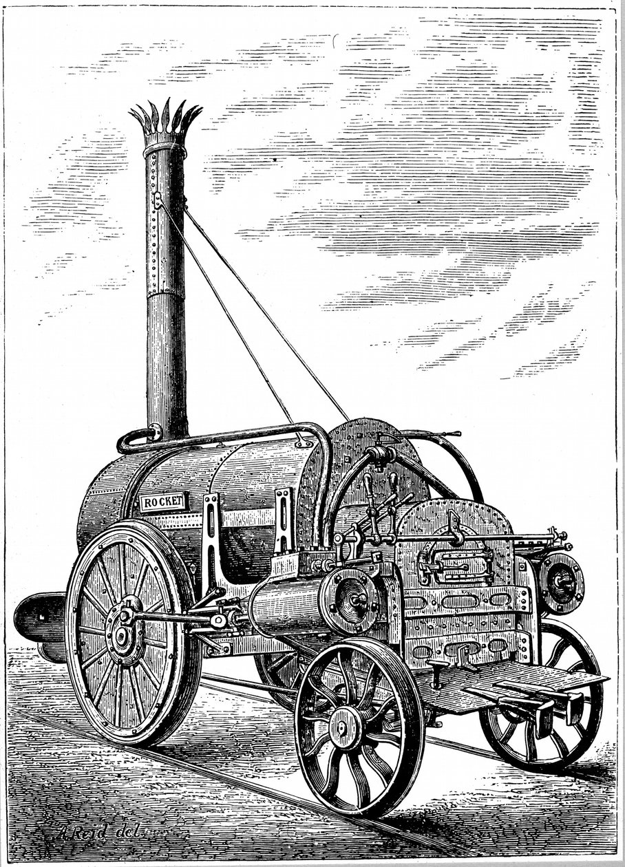 George Stephensons Lokomotive Rocket, ca. 1875 von Unbekannt
