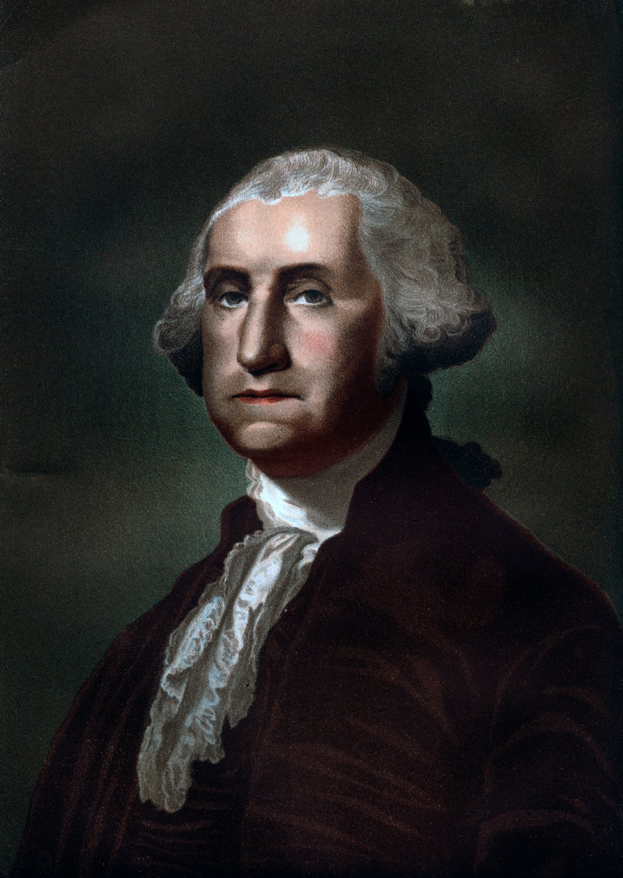 George Washington 1732-1799, erster Präsident der Vereinigten Staaten von Amerika, 1837 von Unbekannt