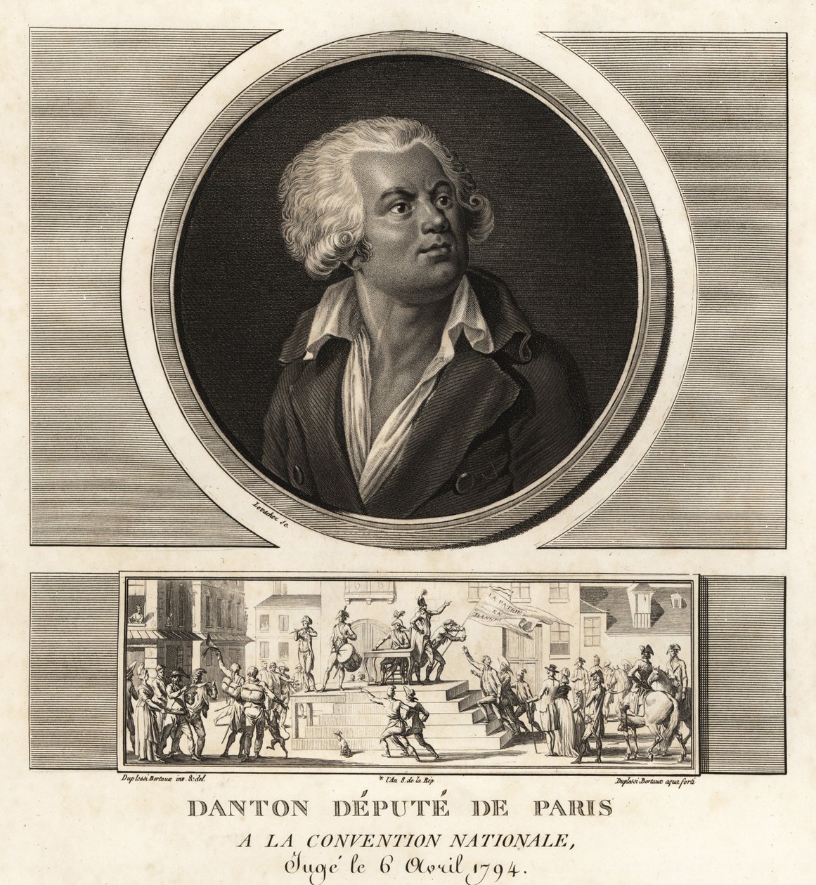 Georges Danton, Abgeordneter von Paris im Nationalkonvent, 1794 hingerichtet von Unbekannt