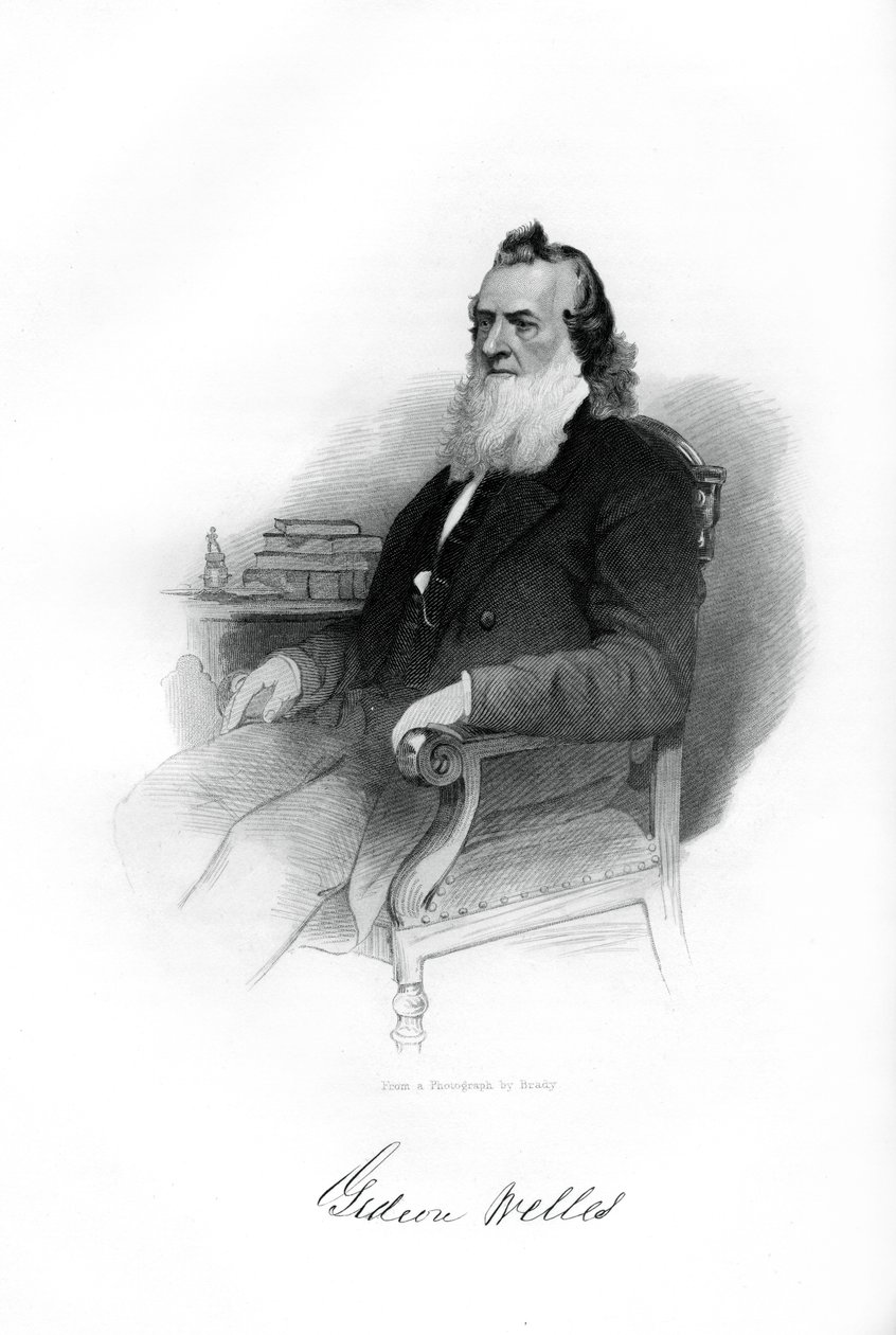 Gideon Welles, US-Marineminister von 1861 bis 1869, 1862-1867 von Unbekannt