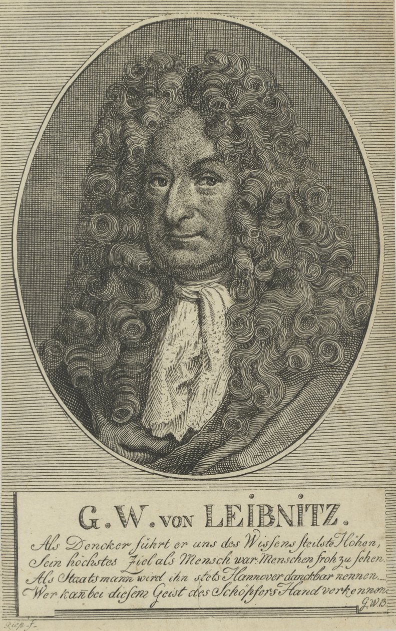 Gottfried Wilhelm Leibniz 1646-1716, ca. 1710 von Unbekannt