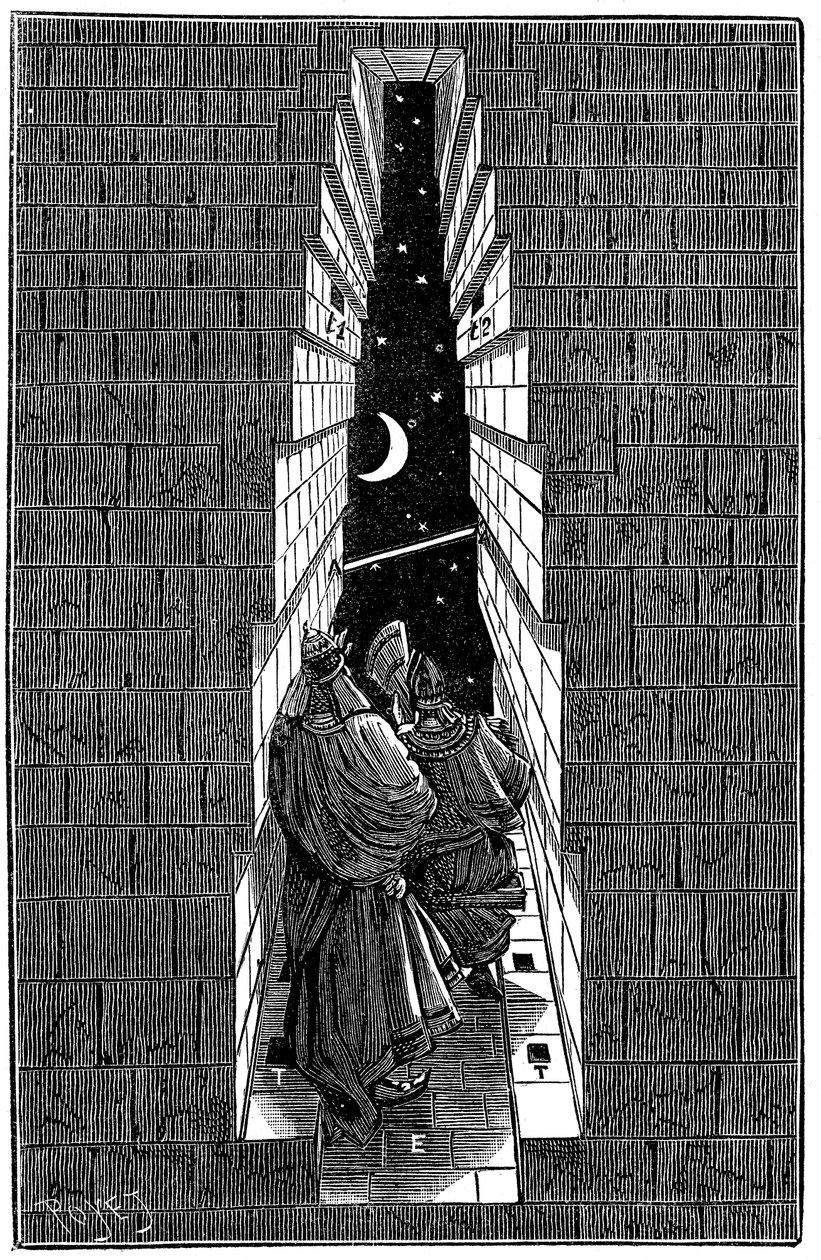 Große Pyramide von Cheops in Gizeh als astronomisches Observatorium genutzt, 1891 von Unbekannt