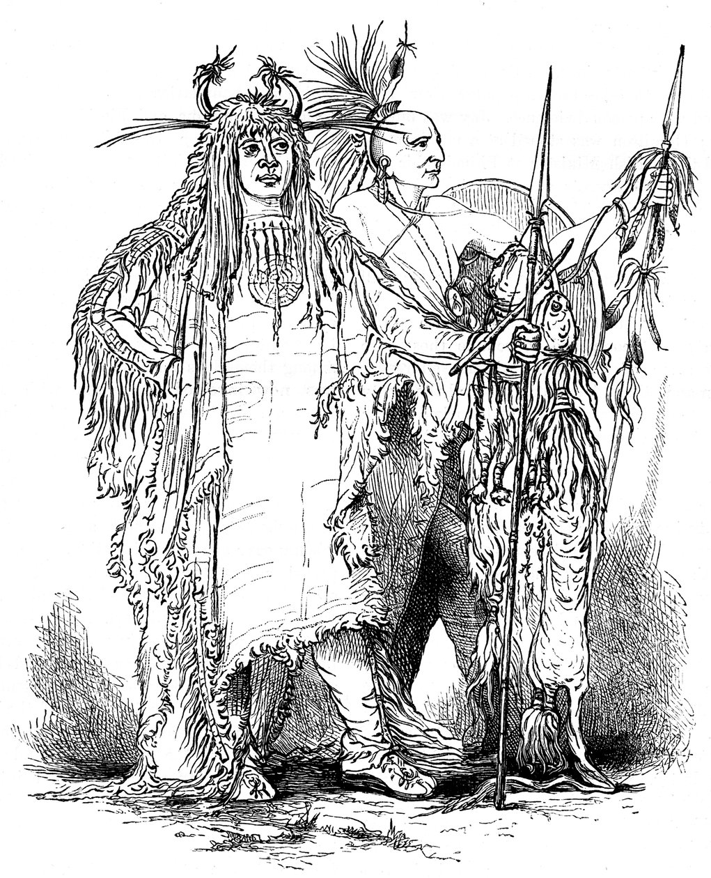 Gruppe von Grenzindianern, spätes 18. Jahrhundert, um 1880 von Unbekannt