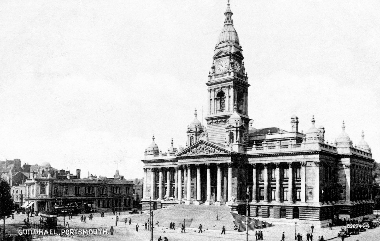 Guildhall, Portsmouth, Hampshire, frühes 20. Jahrhundert von Unbekannt