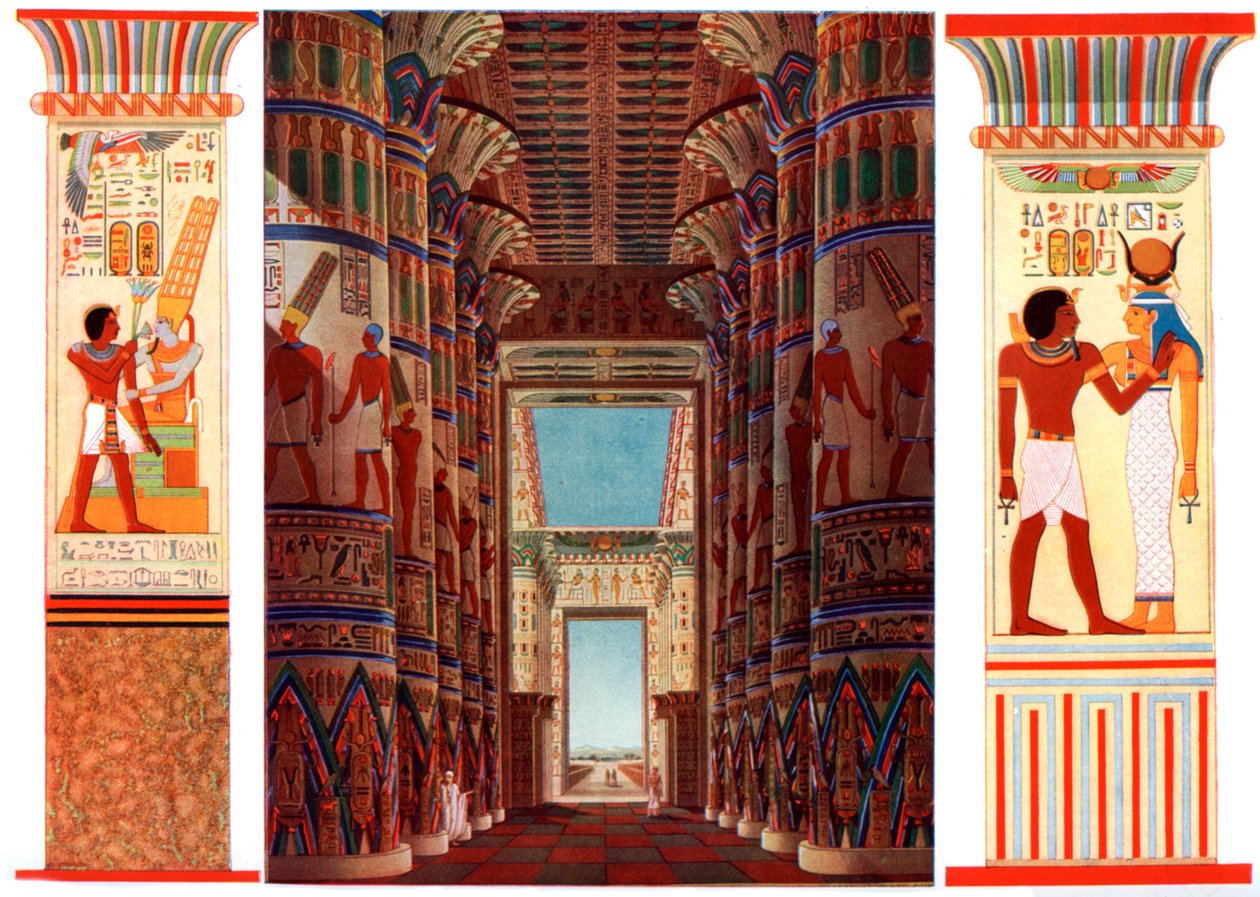Säulenhalle im Großen Tempel von Karnak, Ägypten, 1933-1934 von Unbekannt