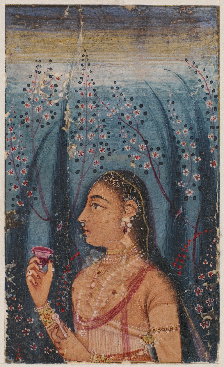Kopf einer jungen Frau, unter blühenden Stängeln, ca. 1620 von Unbekannt