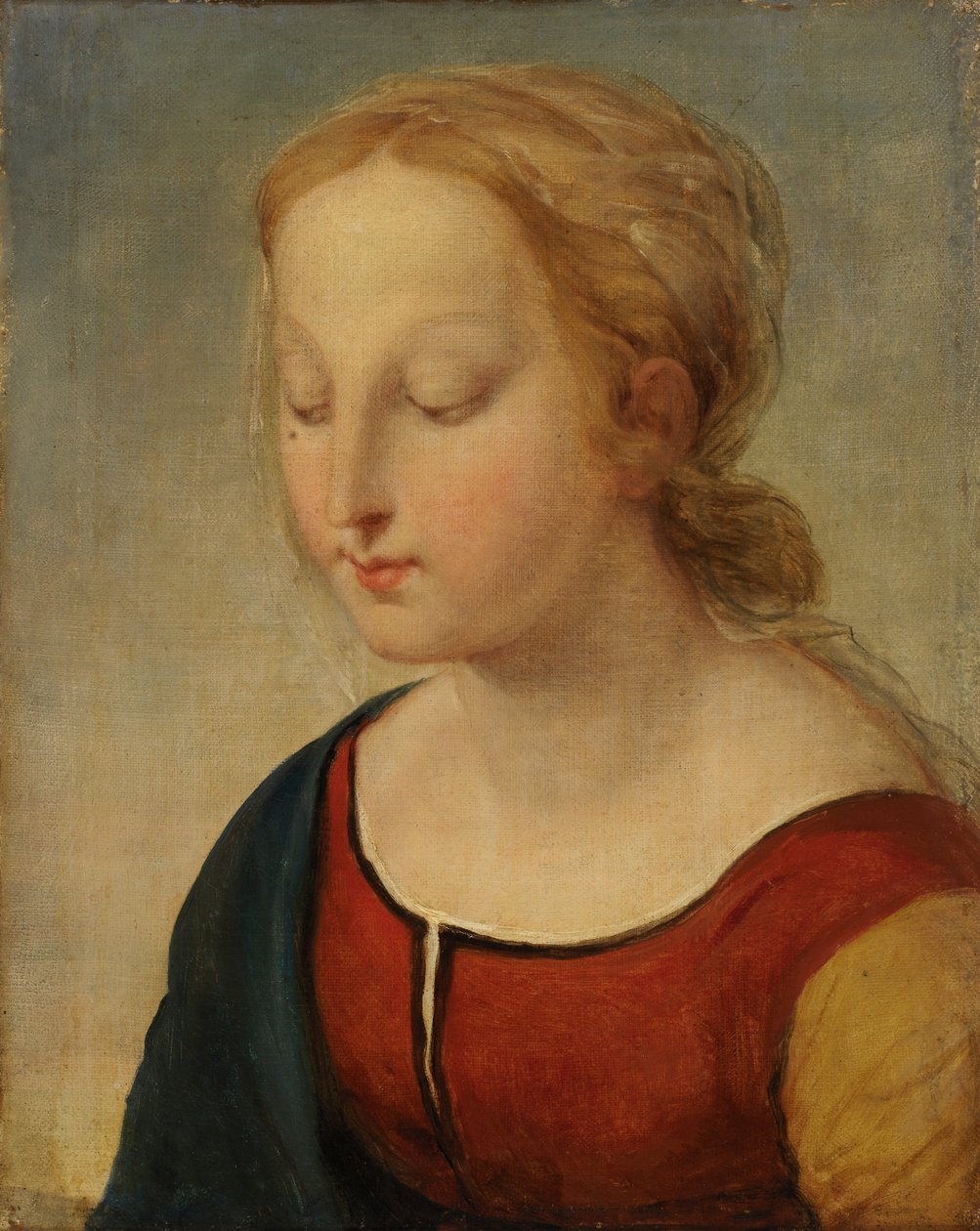 Kopf der Madonna aus La Belle Jardiniere von Unbekannt