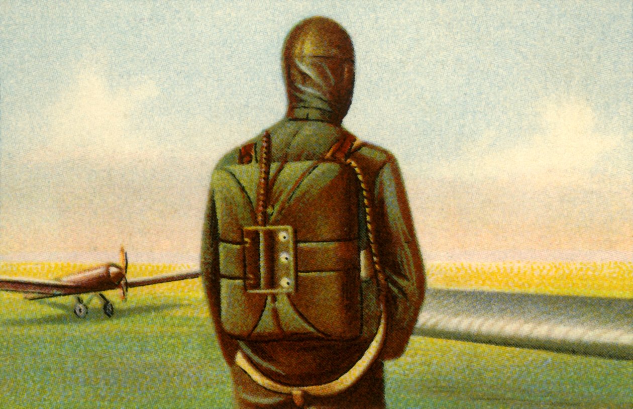 Heinecke-Fallschirm, ca. 1918, 1932 von Unbekannt