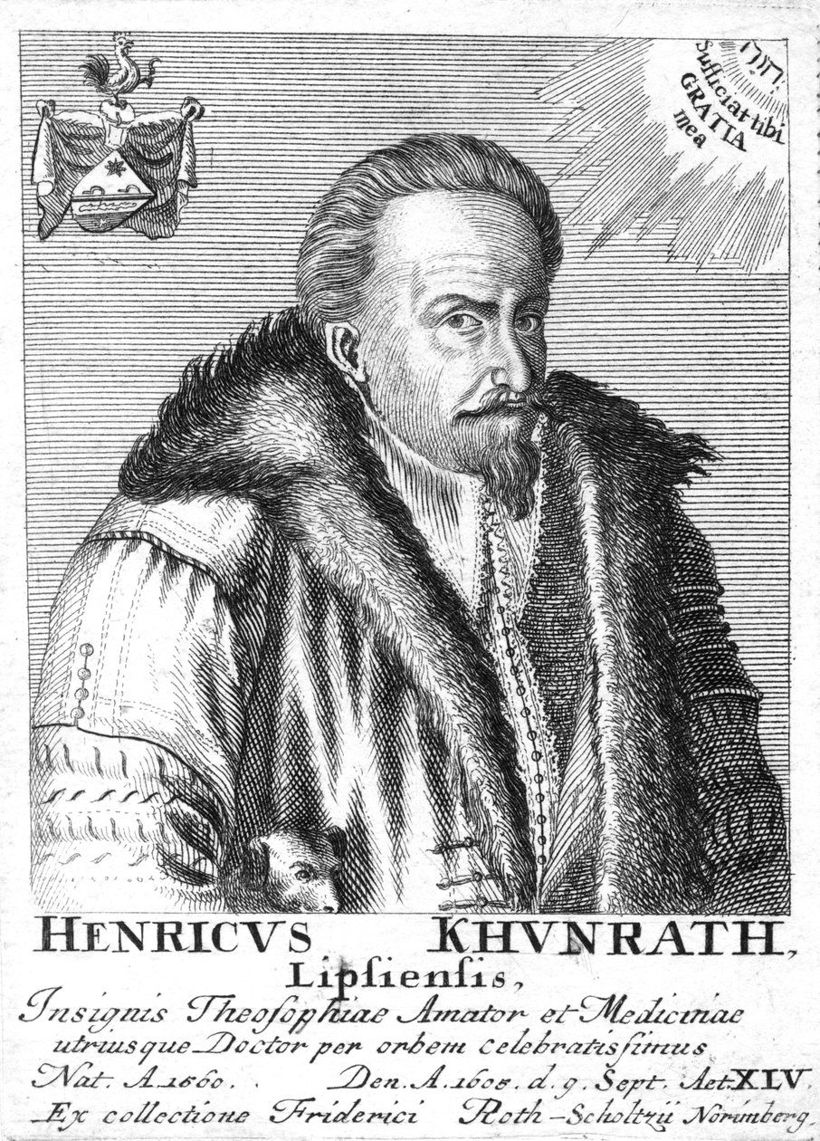 Heinrich Khunrath, Deutscher Chemiker und Alchemist, 1725 von Unbekannt