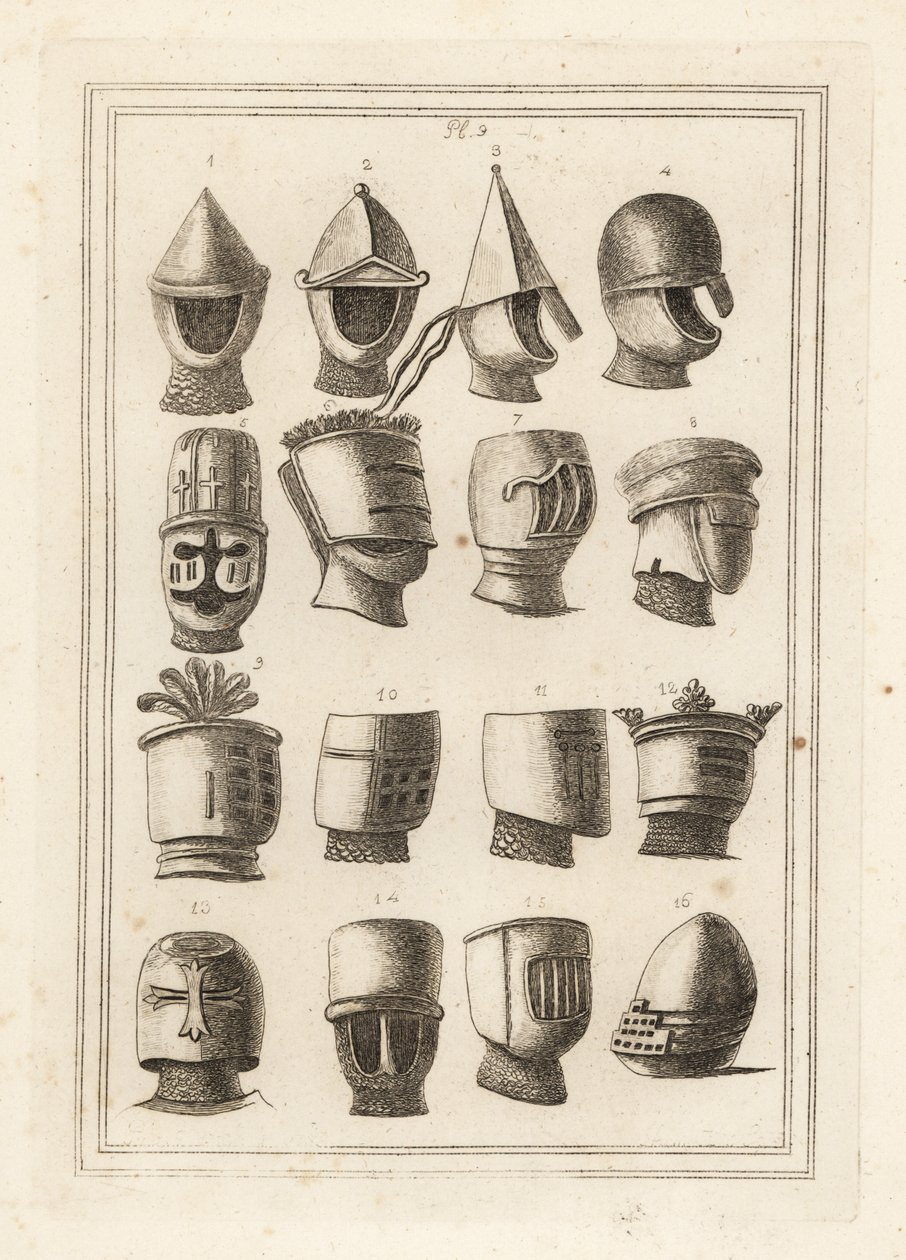 Helme von den großen Siegeln der Könige und Barone von Unbekannt