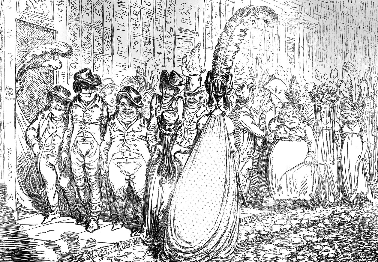 High Change in Bond Street - ou - la Politesse du Grand Monde, 1796 von Unbekannt