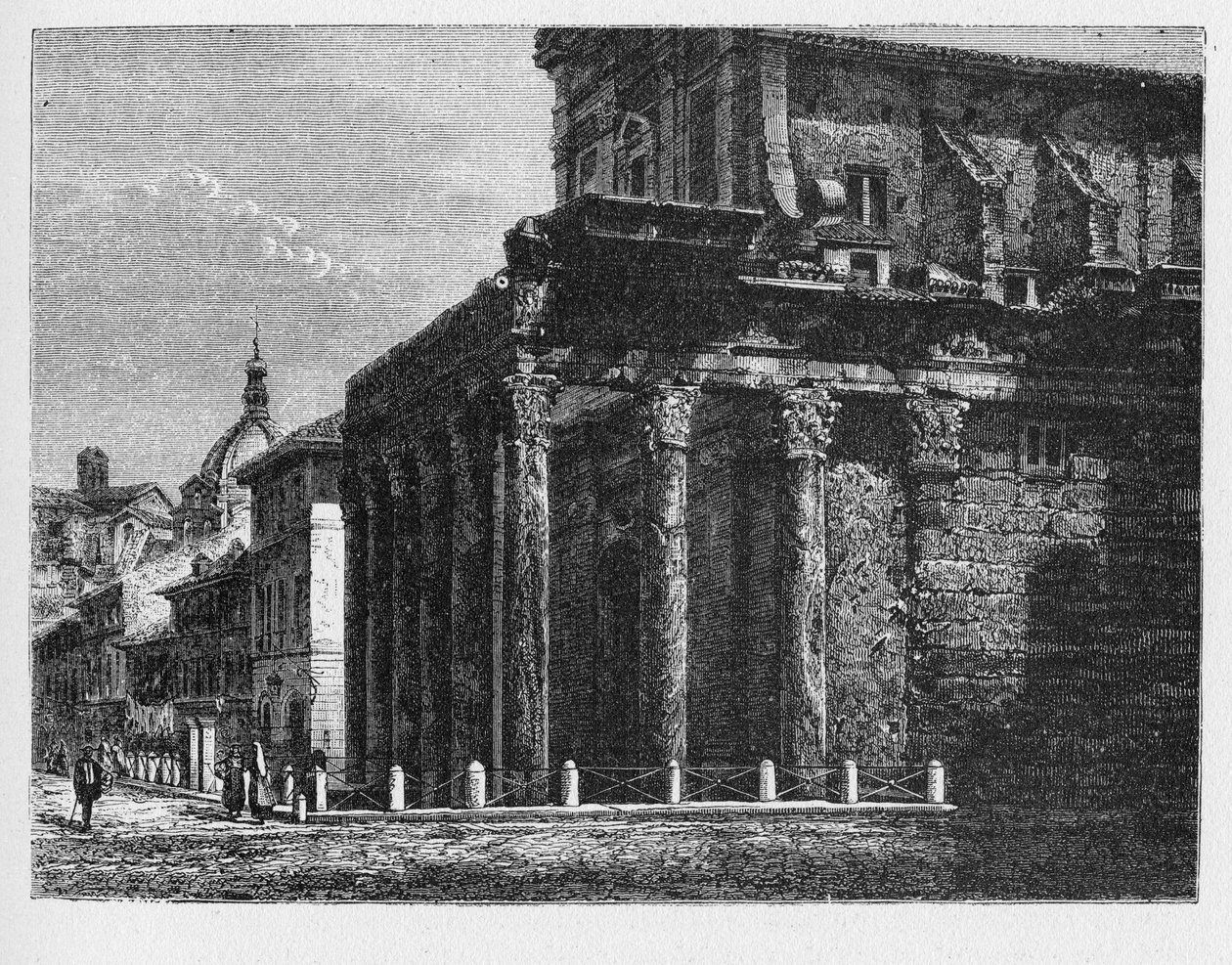 Geschichte des antiken Roms. Tempel des Antoninus und der Faustina ist ...