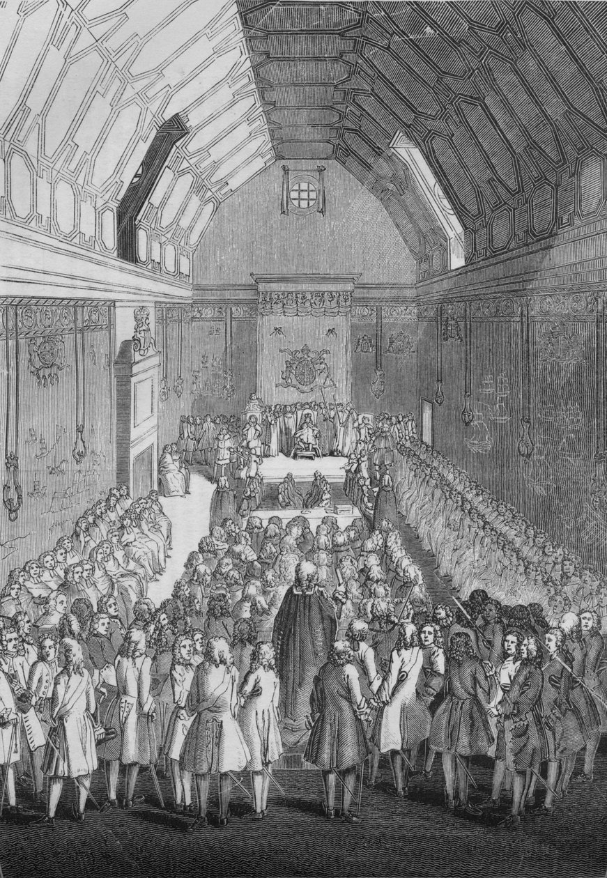 House of Lords zur Zeit von George II, 1845 von Unbekannt
