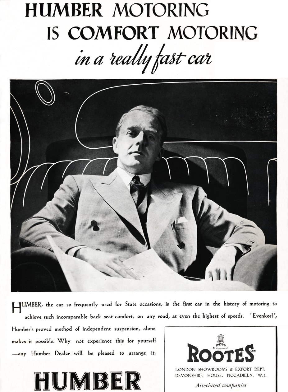 Humber Motoring ist komfortables Autofahren in einem wirklich schnellen Auto, 1937 von Unbekannt