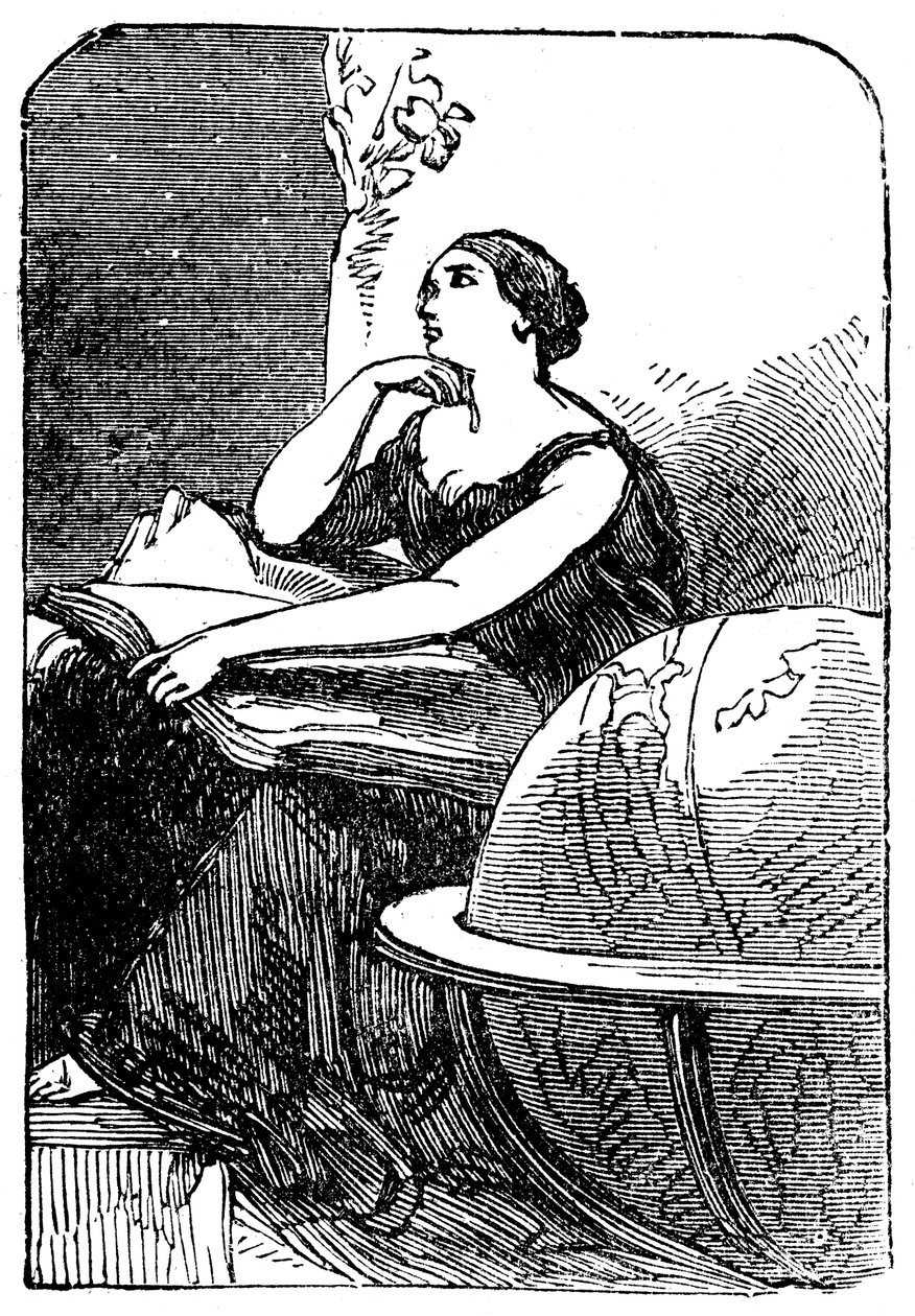 Hypatia ca. 370-415, Mathematikerin und neuplatonische Philosophin, Mitte 19. Jahrhundert von Unbekannt