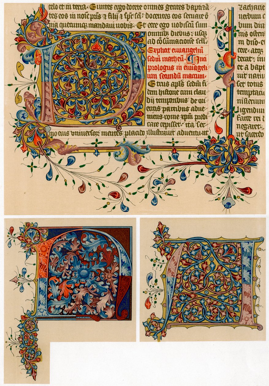 Illuminierte Initialbuchstaben, 1405-1415 von Unbekannt