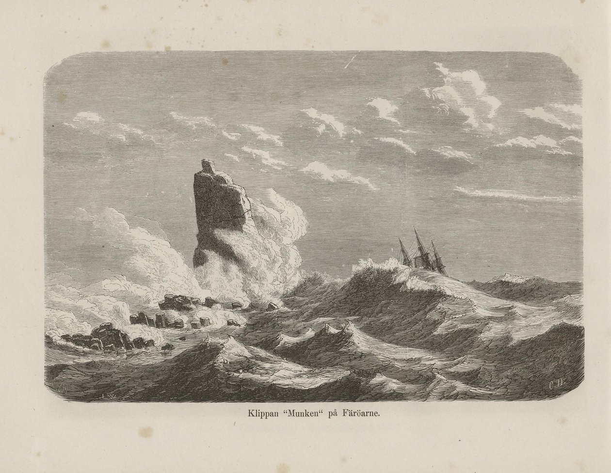 Illustration aus dem Buch Nordiska taflor von unbekanntem Autor und veröffentlicht von Albert Bonnier von Unbekannt