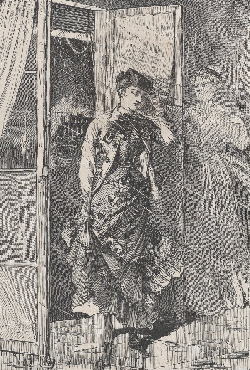 Ein Sturm aus Wind, Regen und Gischt kam herein - und Portia The Galaxy, Eine illustrierte ..., Dezember 1869 von Unbekannt