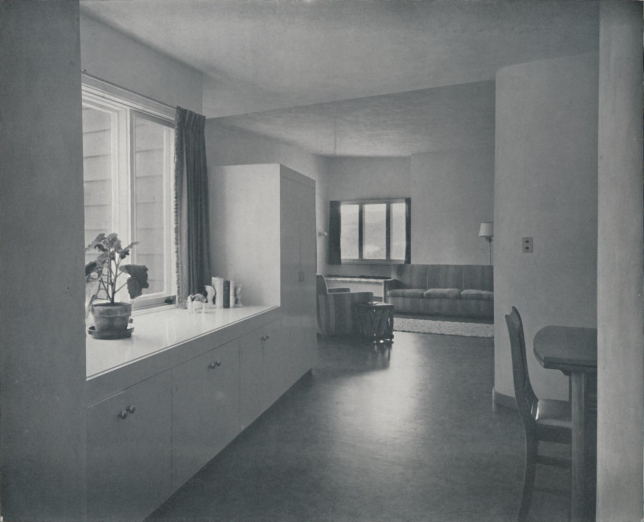 Innenraum - Haus in Fairfax, Kalifornien von Francis Ellsworth Lloyd, 1942 von Unbekannt