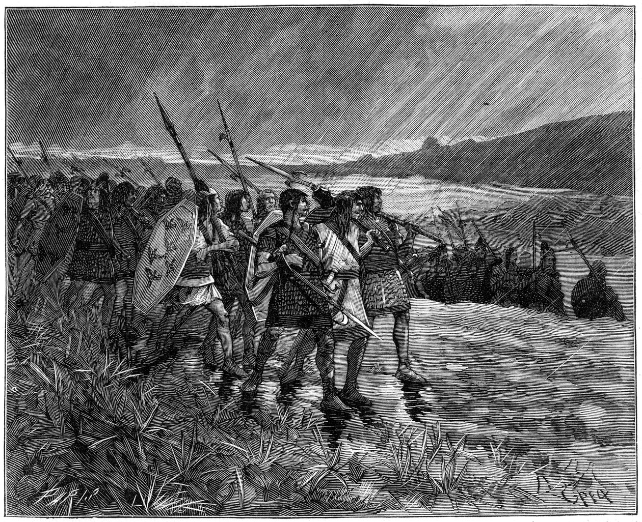 Invasion der Alanen oder Westgoten, Gallien, frühes 5. Jahrhundert, 1882-1884 von Unbekannt