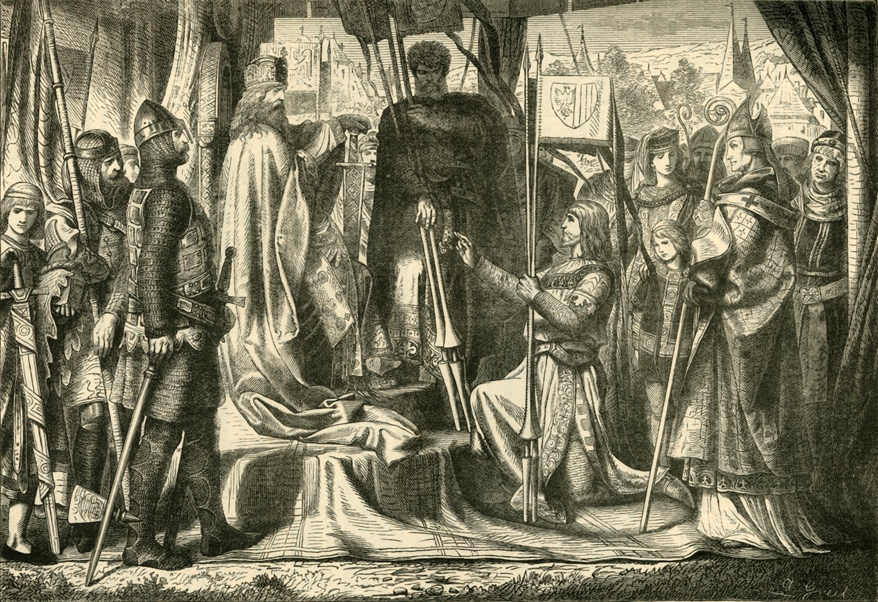 Investitur von Heinrich Jasomirgott als erster Herzog von Österreich, 1156, 1890 von Unbekannt
