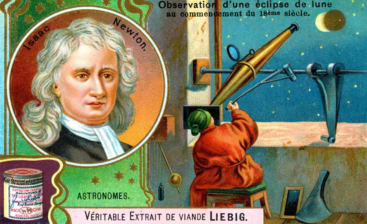 Isaac Newton, englischer Mathematiker, Astronom und Physiker, ca. 1900 von Unbekannt