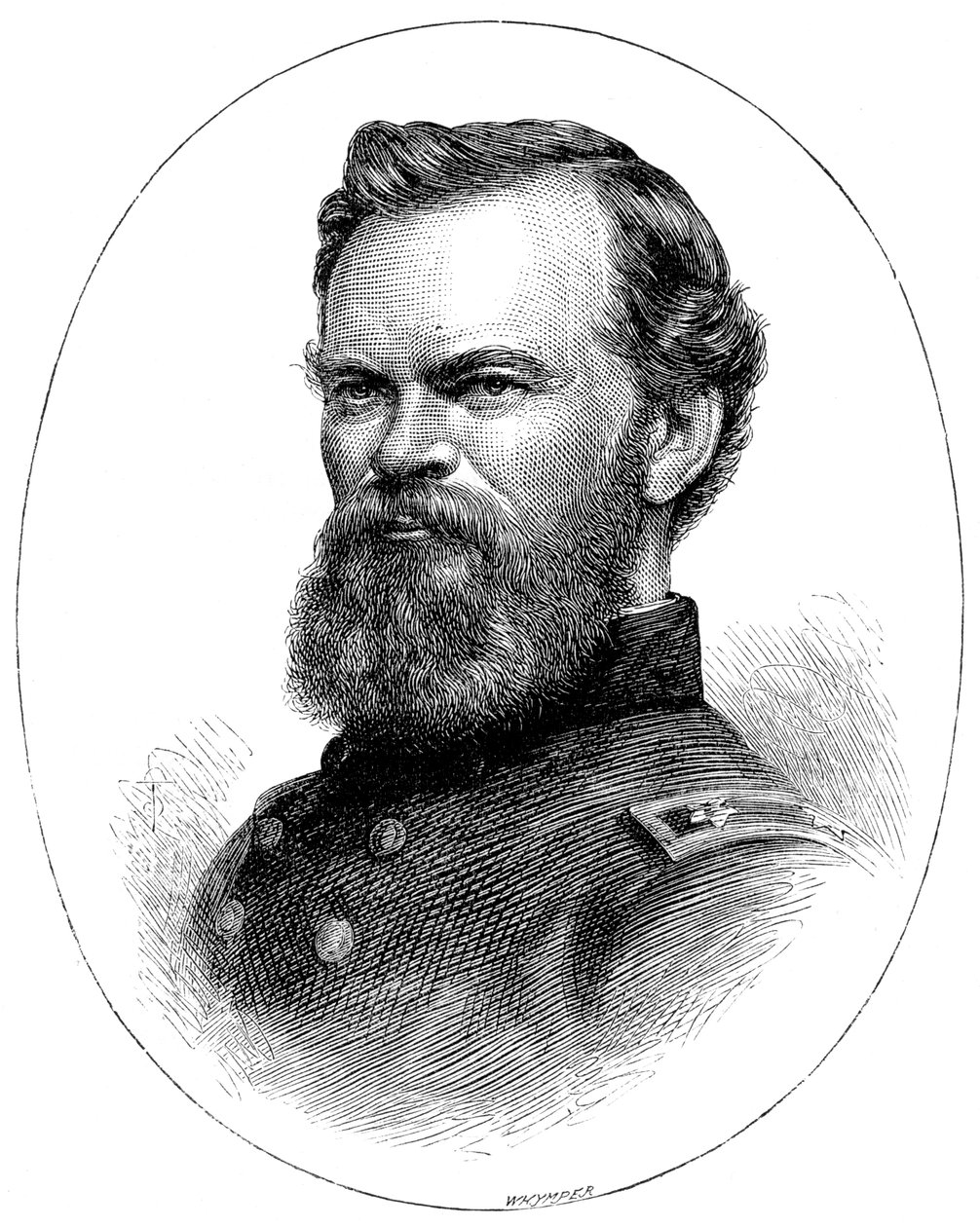 James B. McPherson, Unionsgeneral des Amerikanischen Bürgerkriegs, ca. 1880 von Unbekannt