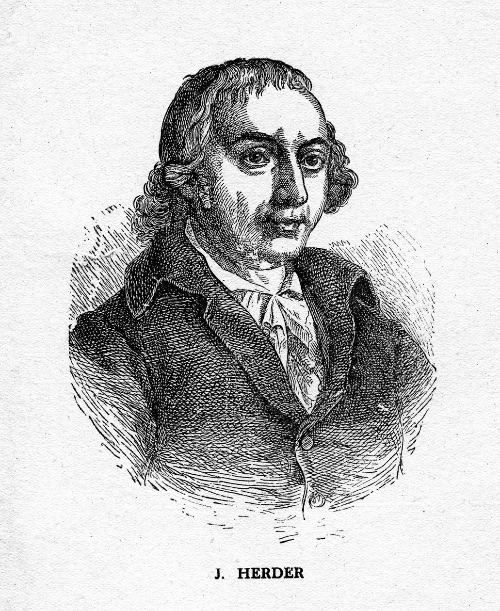 Johann Gottfried von Herder, deutscher Dichter, Kritiker, Theologe und Philosoph, 19. Jahrhundert von Unbekannt