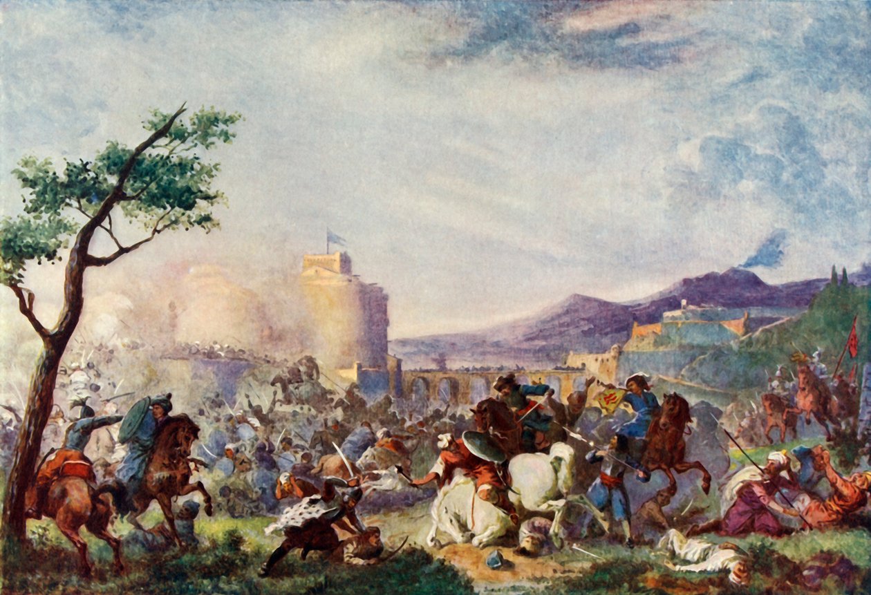 Johann Sobieski bei der Entsatzung von Wien, 1683, ca. 1915 von Unbekannt