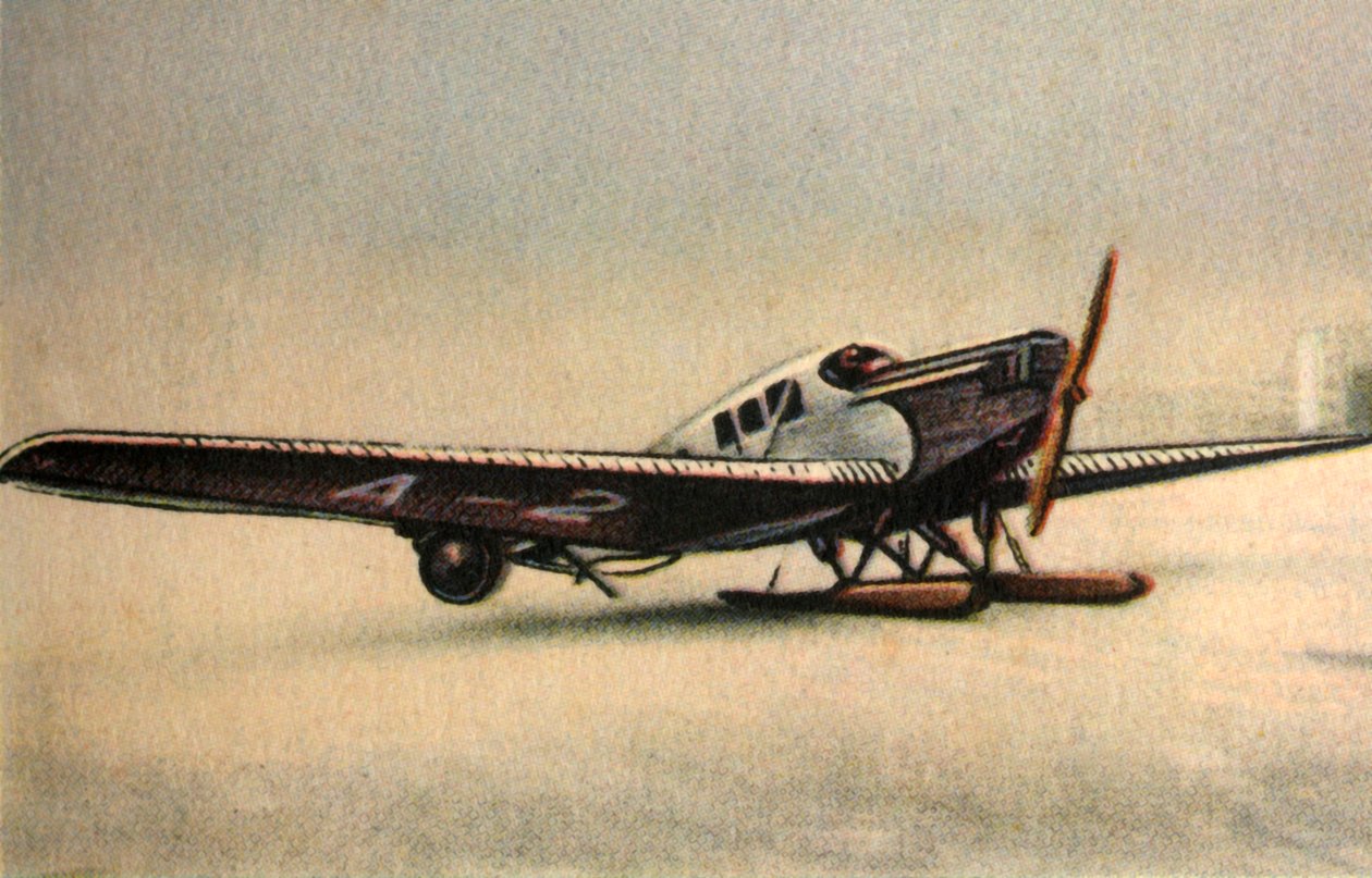 Junkers F13 L Flugzeug mit Schneekufen, 1920er, 1932 von Unbekannt
