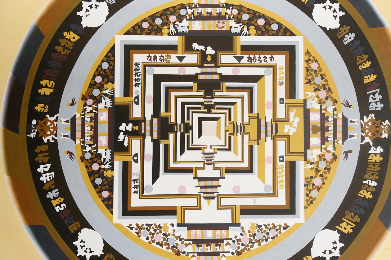 Kalachakra, das Rad der Zeit. Thangka, Bhaktapur, Nepal von Unbekannt